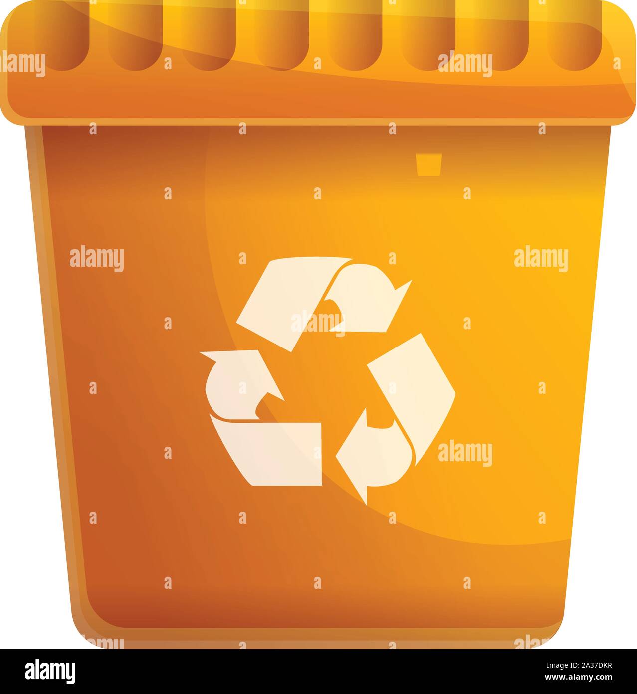 Paper recycle bin icon. Cartoon of paper recycle bin vector icon for