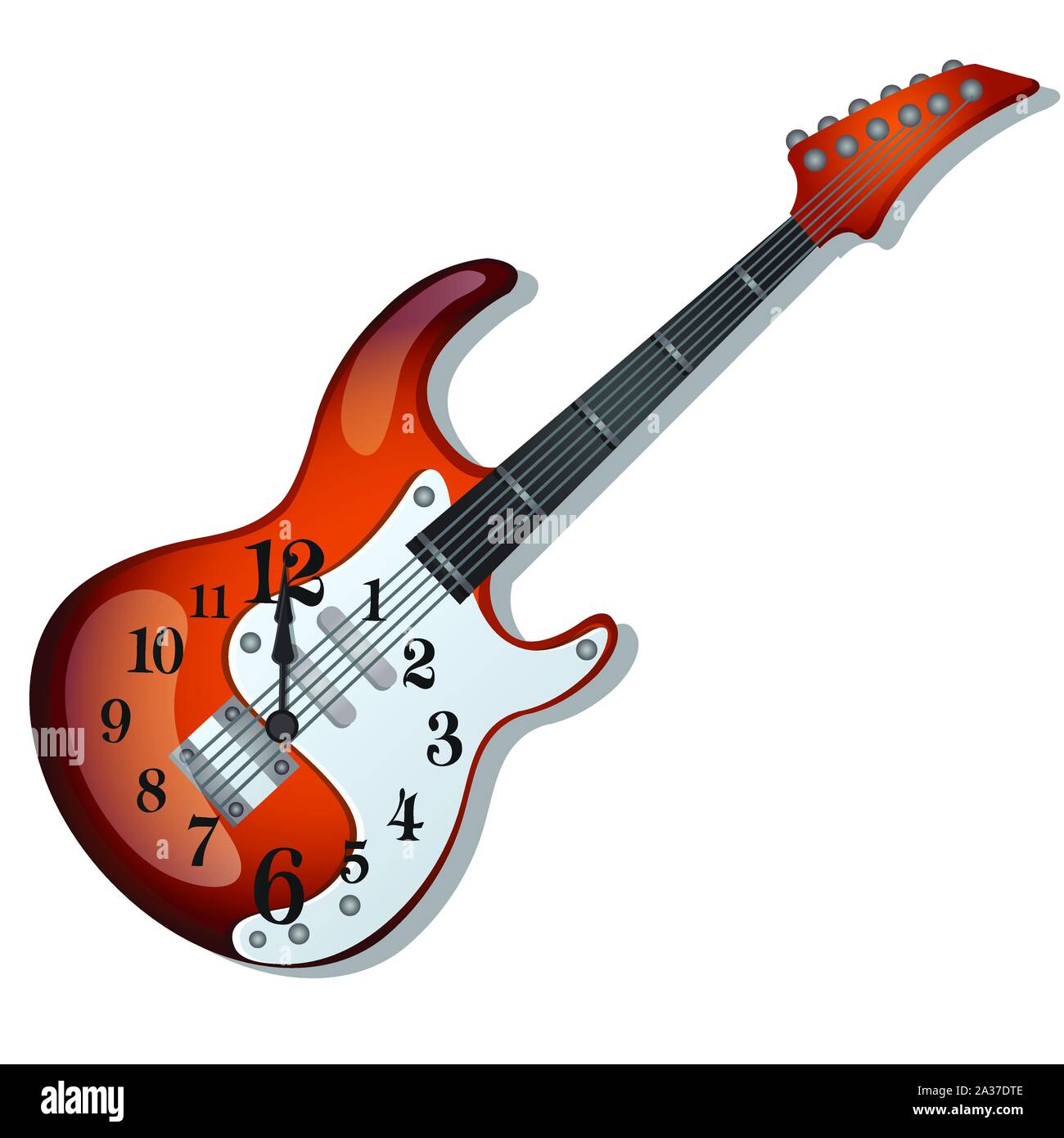 Guitar sketch drawing. Instrument and music in doodle style. Acoustic folk  song design for concert. Stock Vector | Adobe Stock