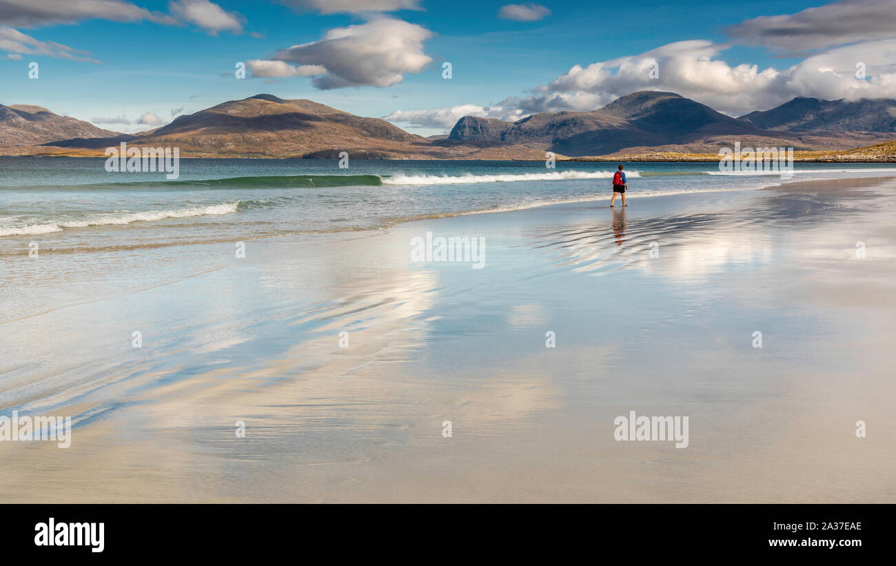 Luskentyre beach on the Isle of Harris, Outer Hebrides, Scotland, UK Stock Photo