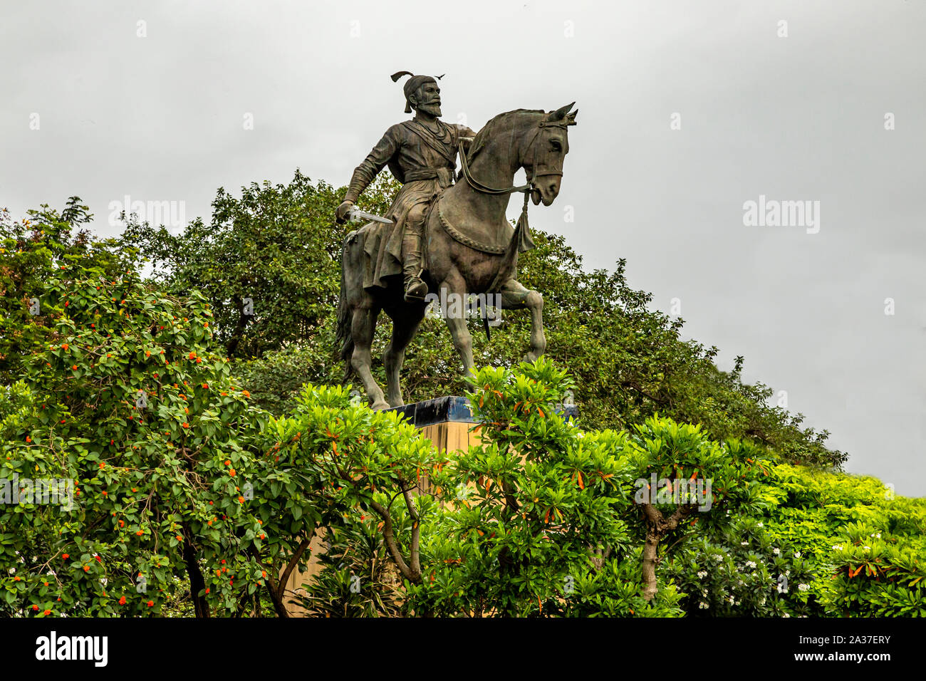 Mumbai ,Maharashtra India August 12 2019  statue of Vivekananda near Gateway of India Bombay Mumbai Maharashtra India Stock Photo