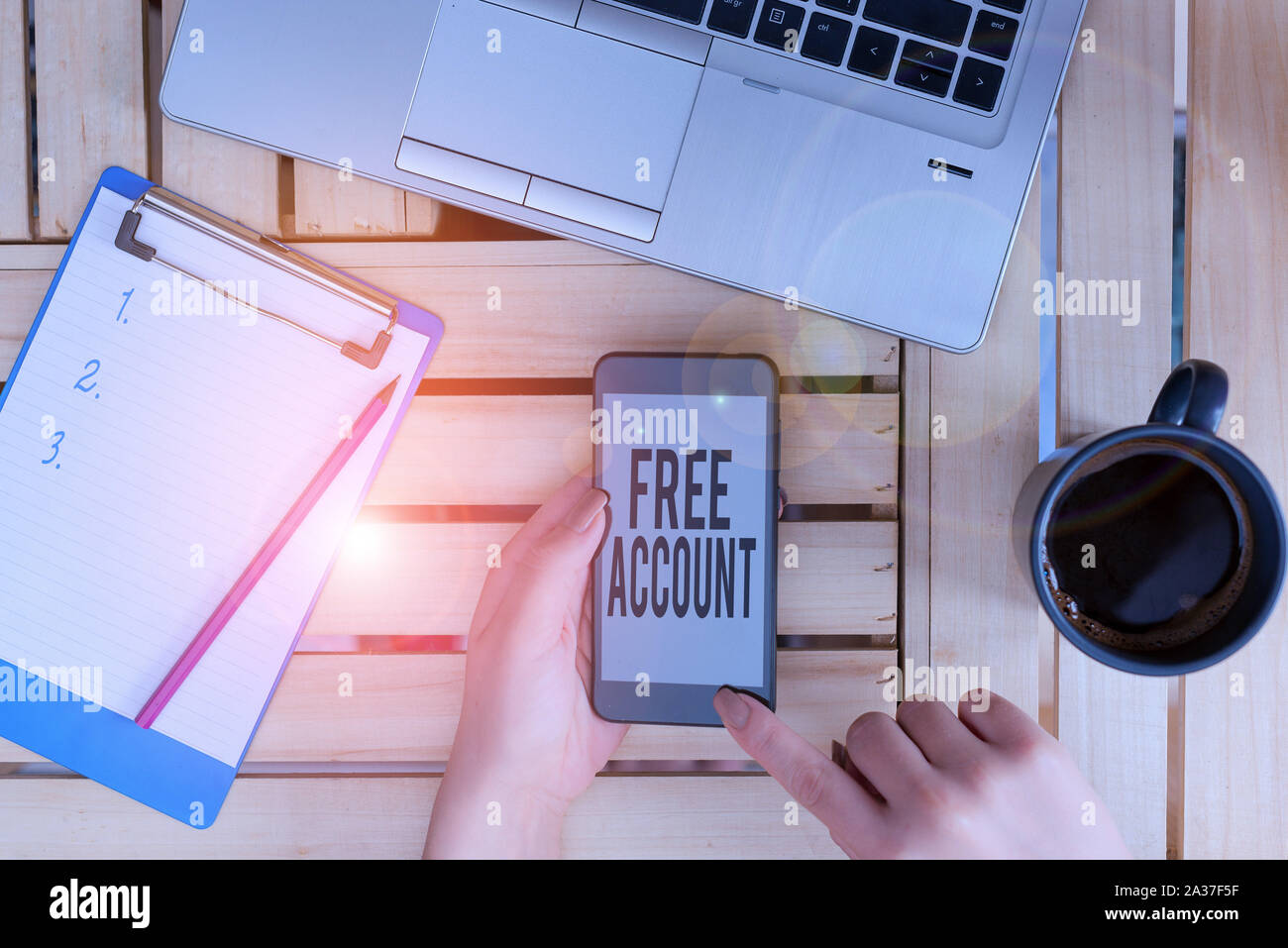 Conceptual Hand Writing Showing Free Account Concept Meaning