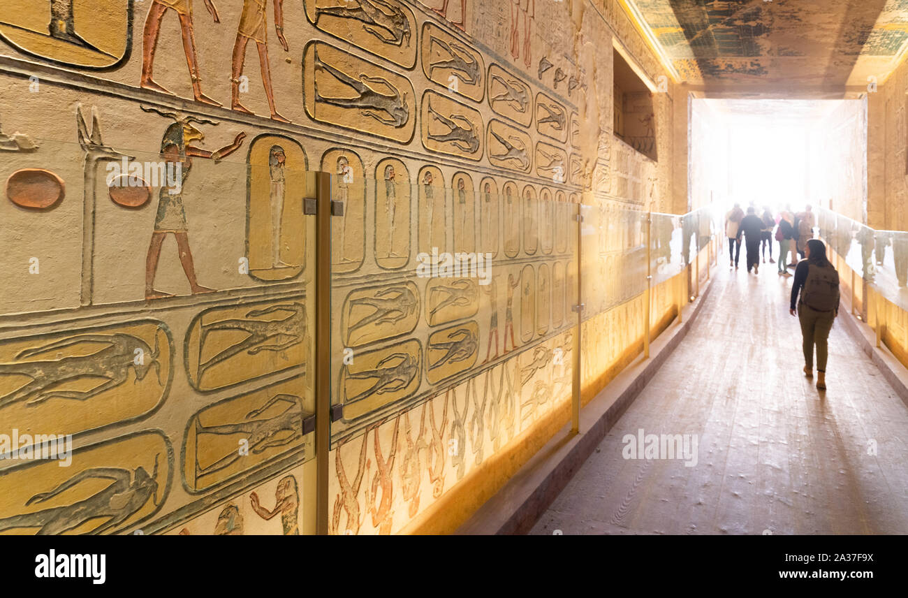 Interior of Tomb K8 in the Valley of the Kings. Luxor, Egypt Stock Photo