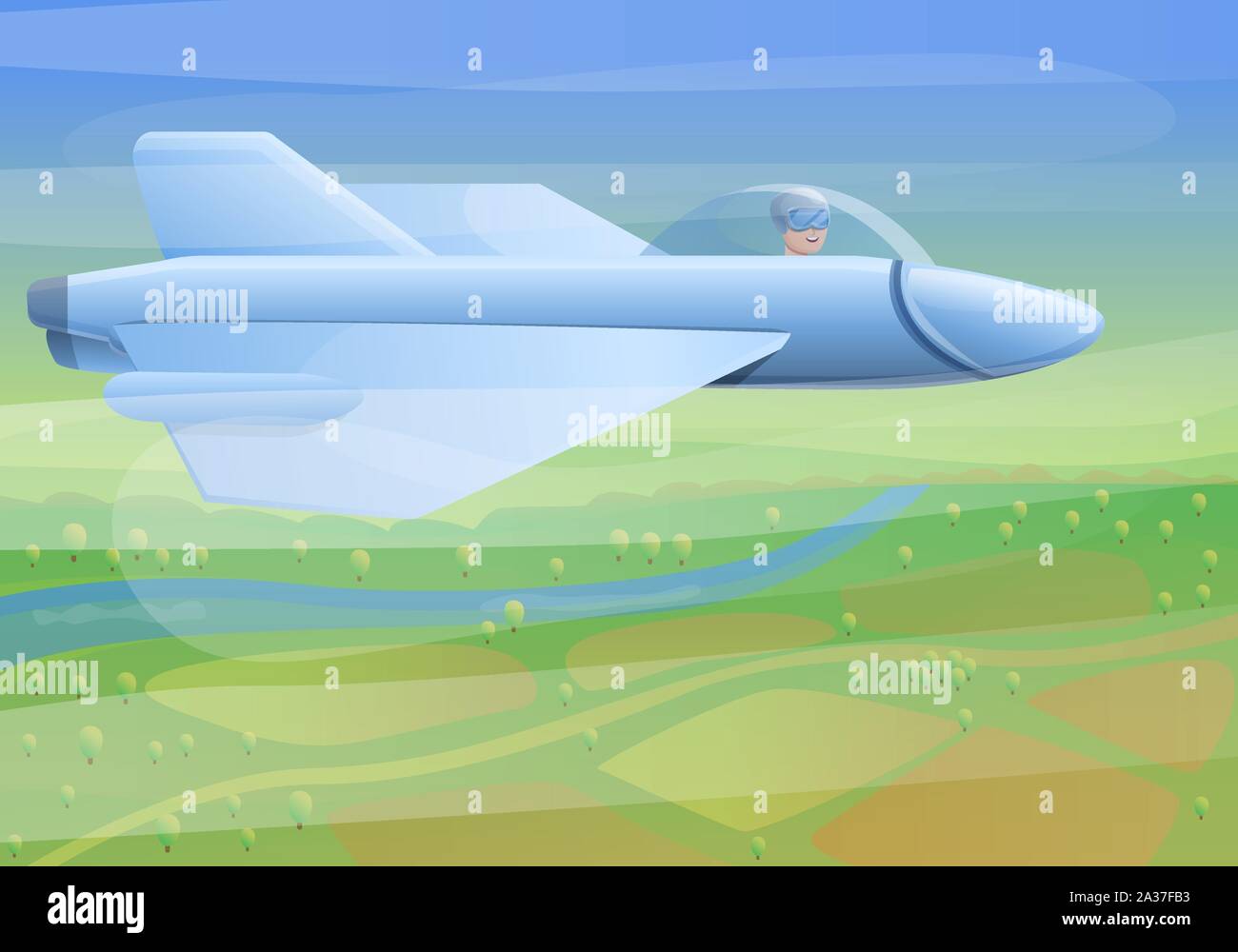 Pilot Concept Banner Cartoon Illustration Of Pilot Vector Concept