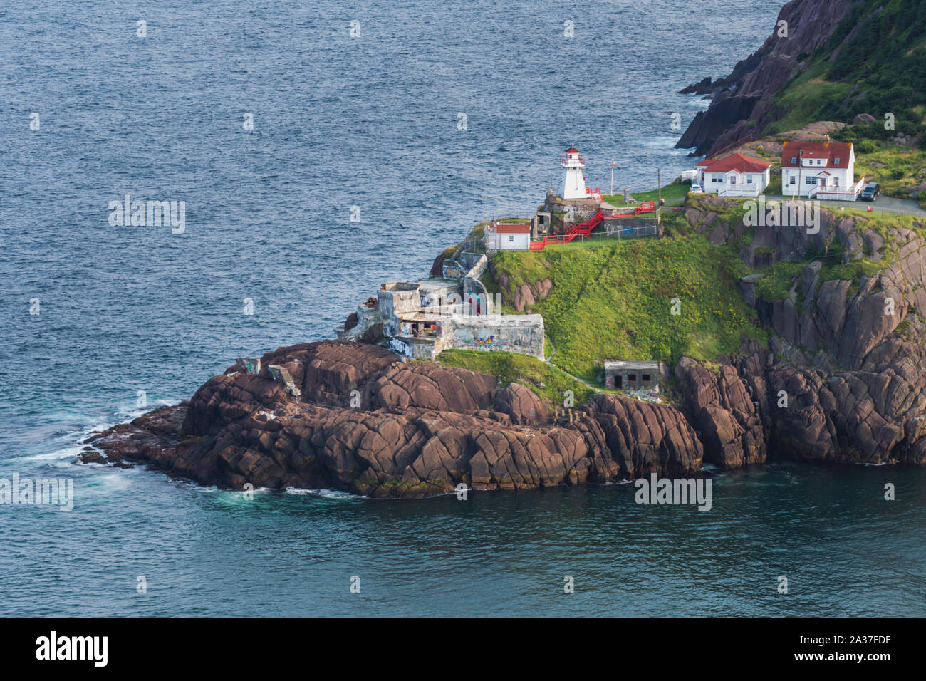 Fort Amherst Lighthouse, Newfoundland, Canada Stock Photo