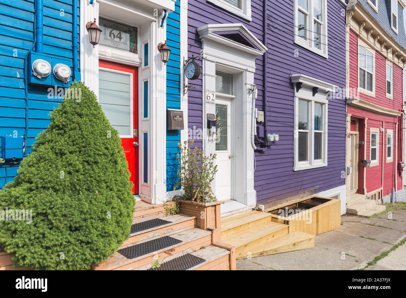 Traditional house in St John's downtown, Newfoundland, Canada Stock Photo
