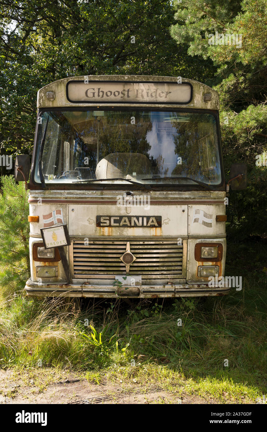 Old Bus, Norwegen, Europa Stock Photo