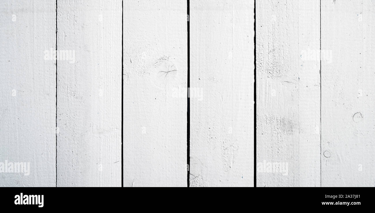 White wood planks background Stock Photo