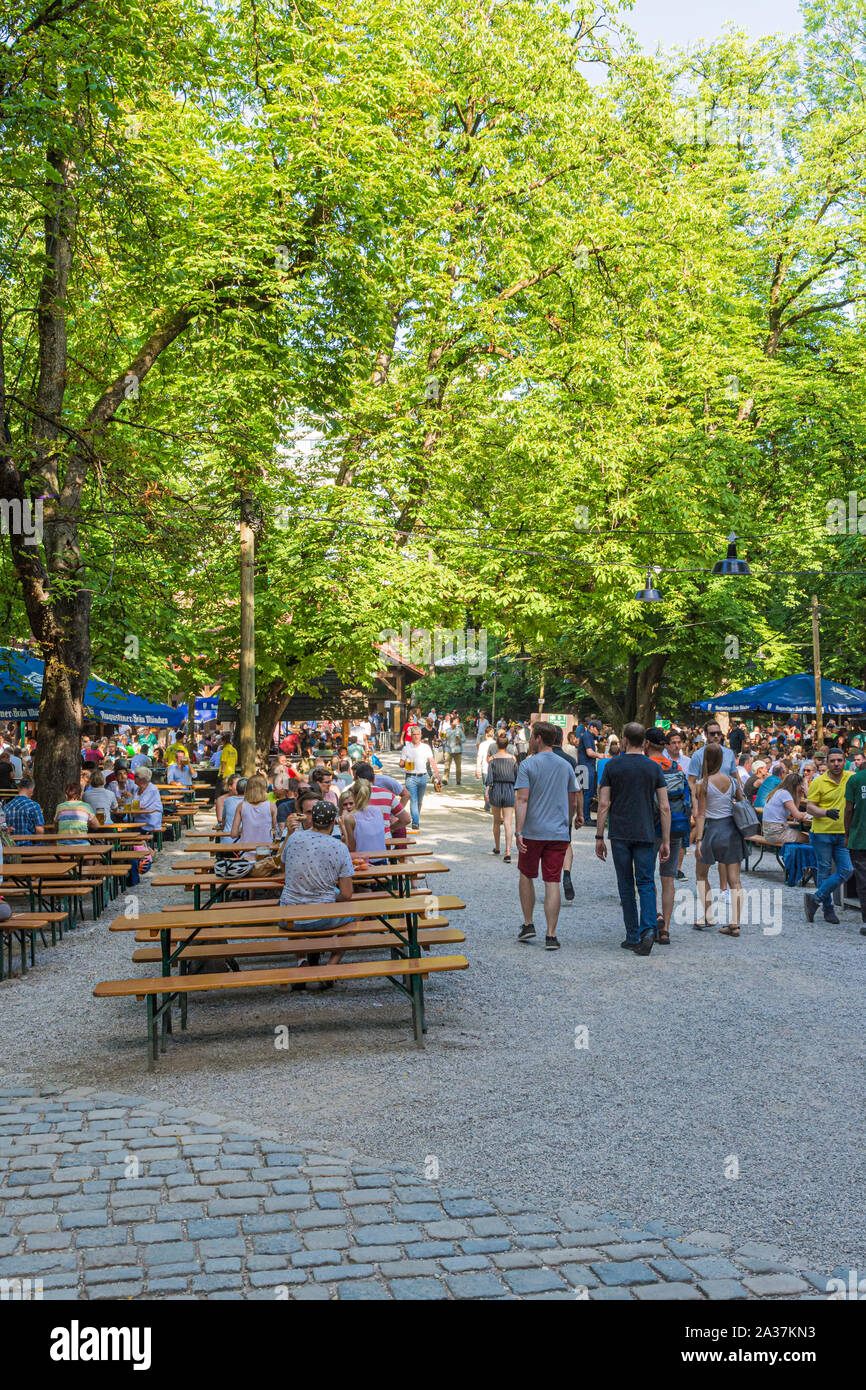 Augustiner-Keller beer garden, Munich, Bavaria, Germany Stock Photo