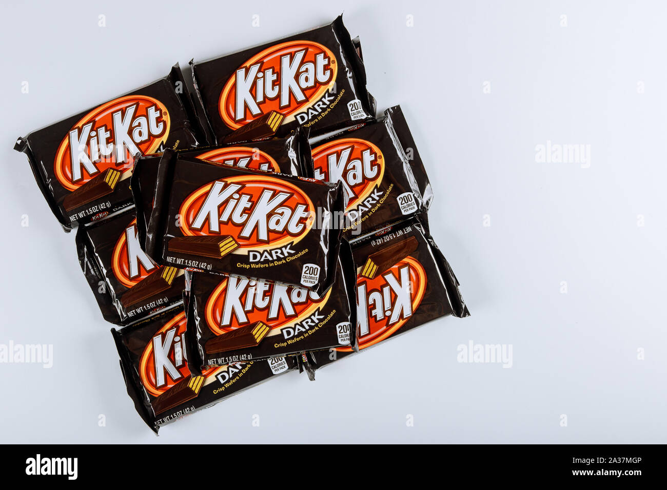 Nestle kit kat dark chocolate bar hi-res stock photography and