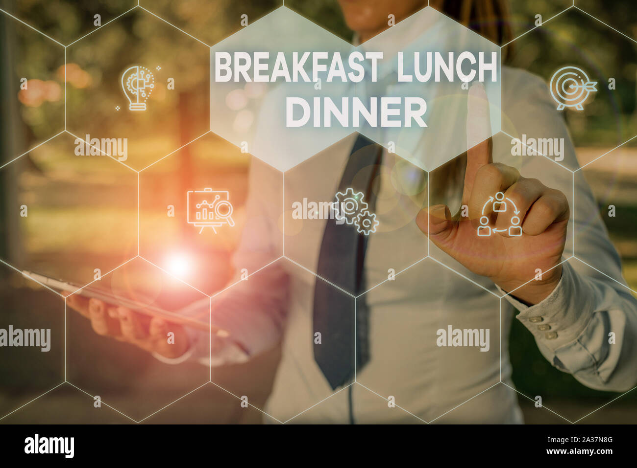Handwriting text Breakfast Lunch Dinner. Conceptual photo eating your ...