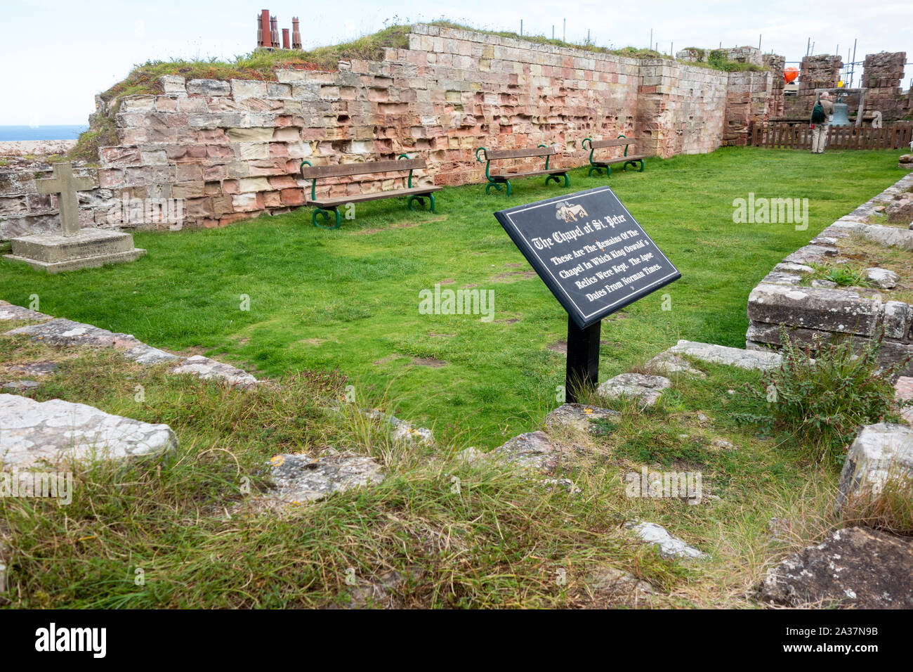 The Chapel of St Peter in Bamburgh Castle Northumberland UK Stock Photo