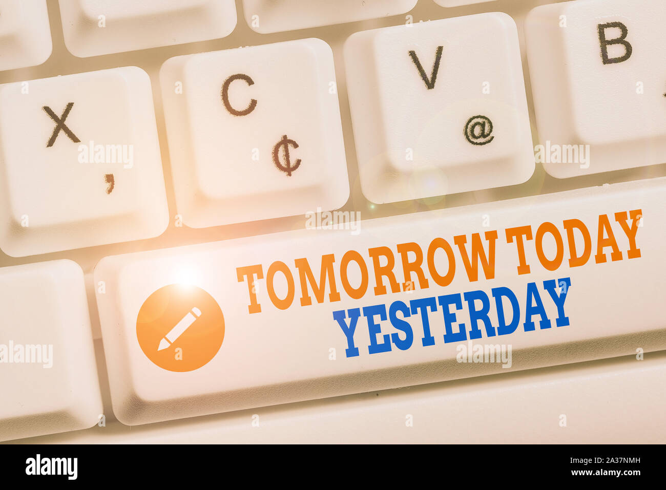 Writing note showing Tomorrow Today Yesterday. Business concept for ...