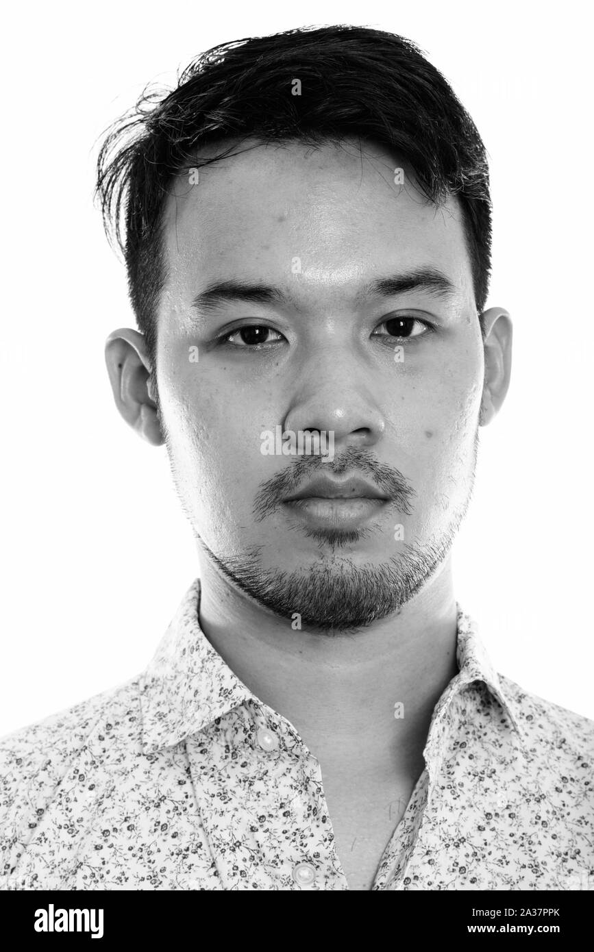 Asian face portrait isolated Black and White Stock Photos & Images - Alamy