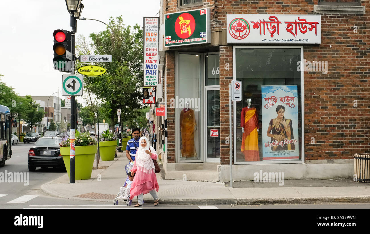 Street life, Parc Extension, Montreal Stock Photo Alamy