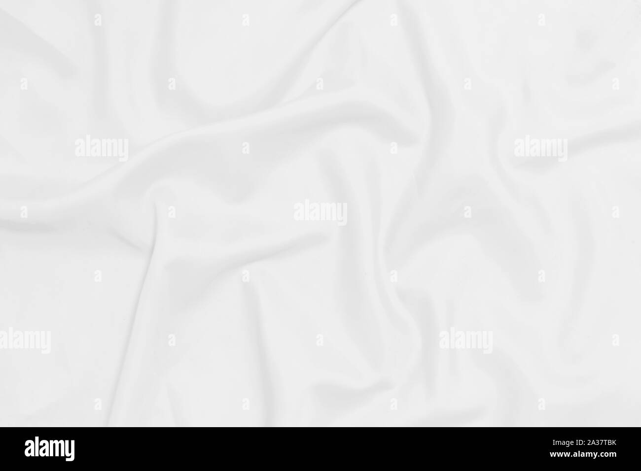 White crumpled blanket texture background. White cloth background Stock