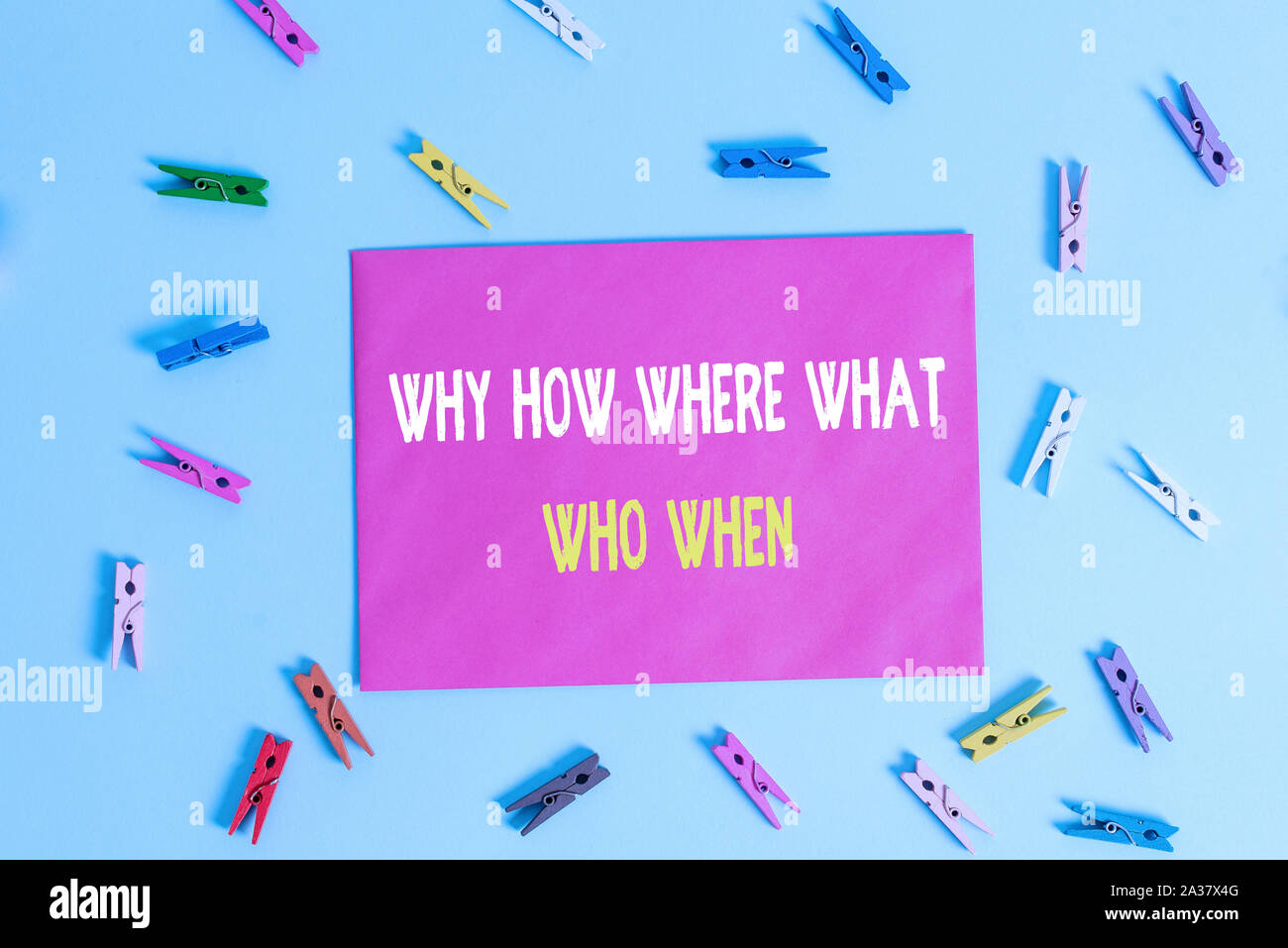 Conceptual hand writing showing Why How Where What Who When. Concept ...