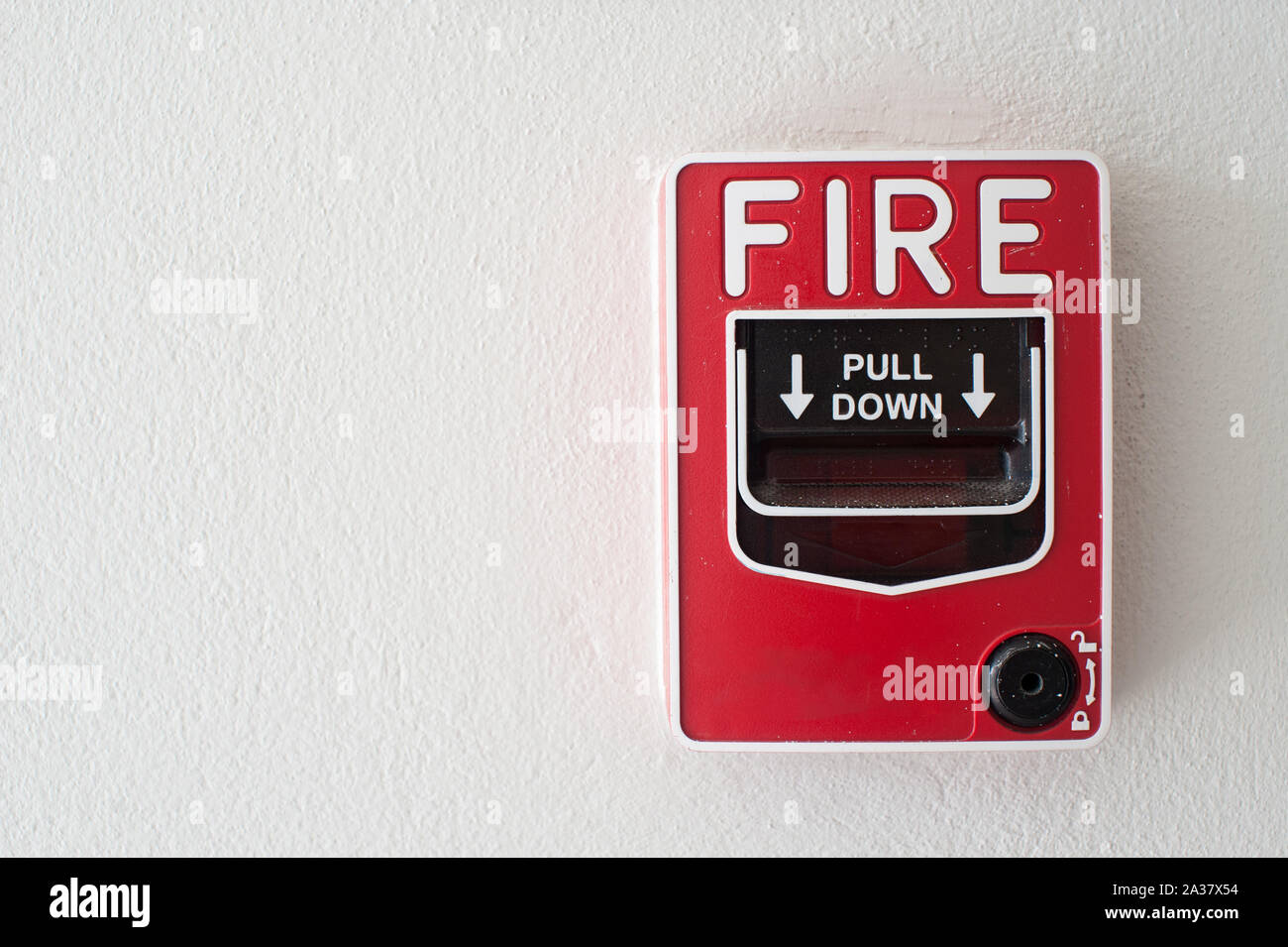 Emergency fire alarm . Stock Photo