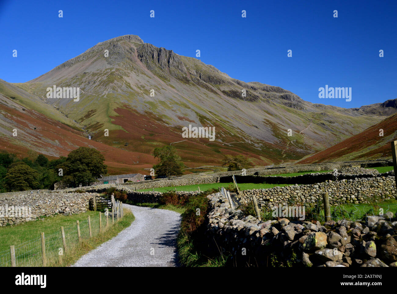 The Wainwright Great Gable from the Lane to Burnthwaite Farm on Mose's