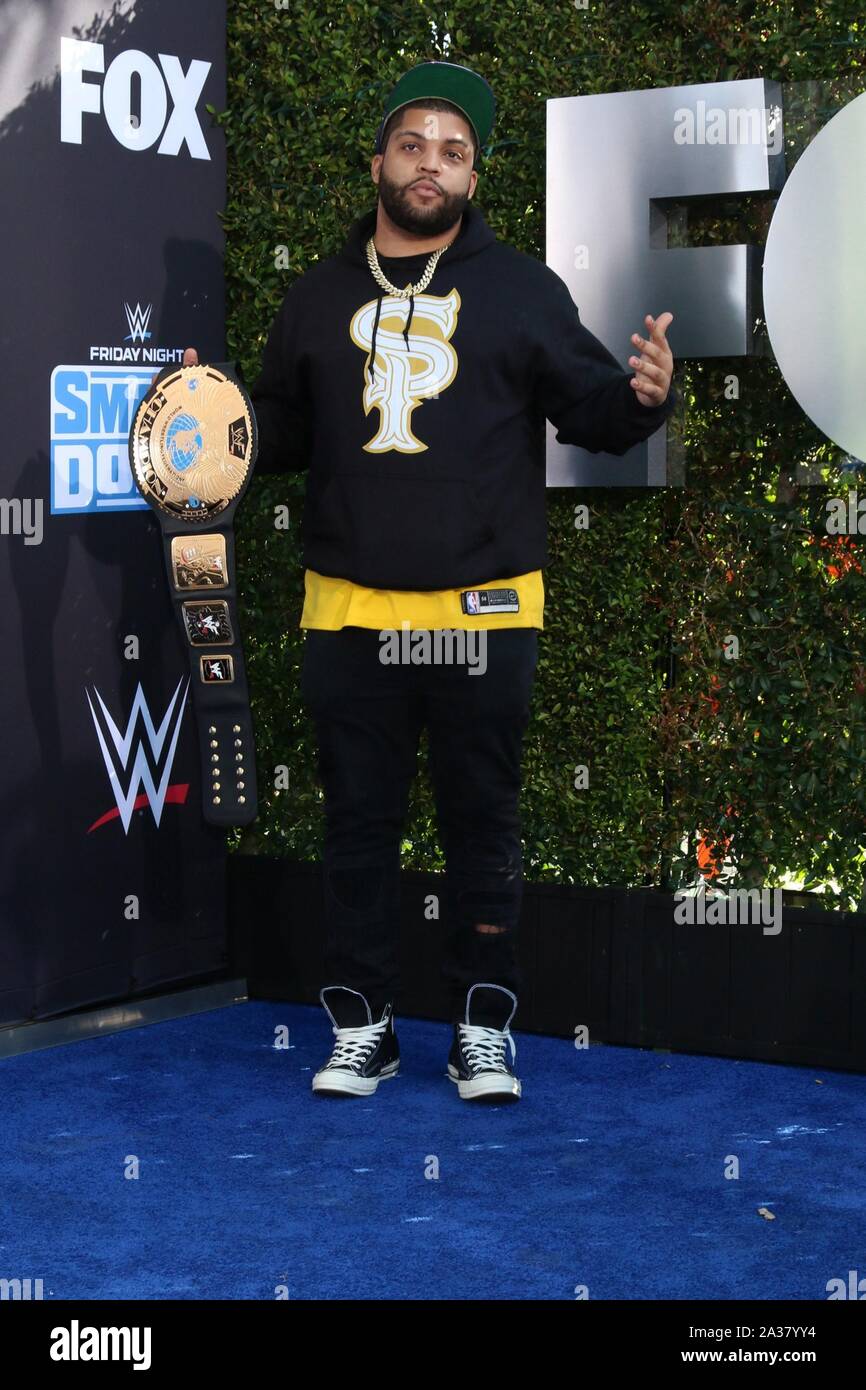 OShea Jackson Jr at arrivals for WWE 20th Anniversary Celebration SmackDown Premiere, STAPLES Center, Los Angeles, CA October 4, 2019. Photo By: Priscilla Grant/Everett Collection Stock Photo