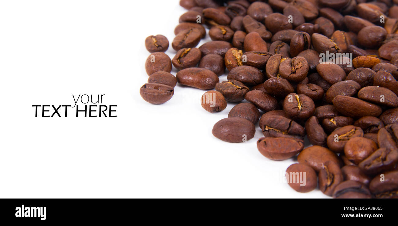 Coffee beans with the copy space Stock Photo - Alamy