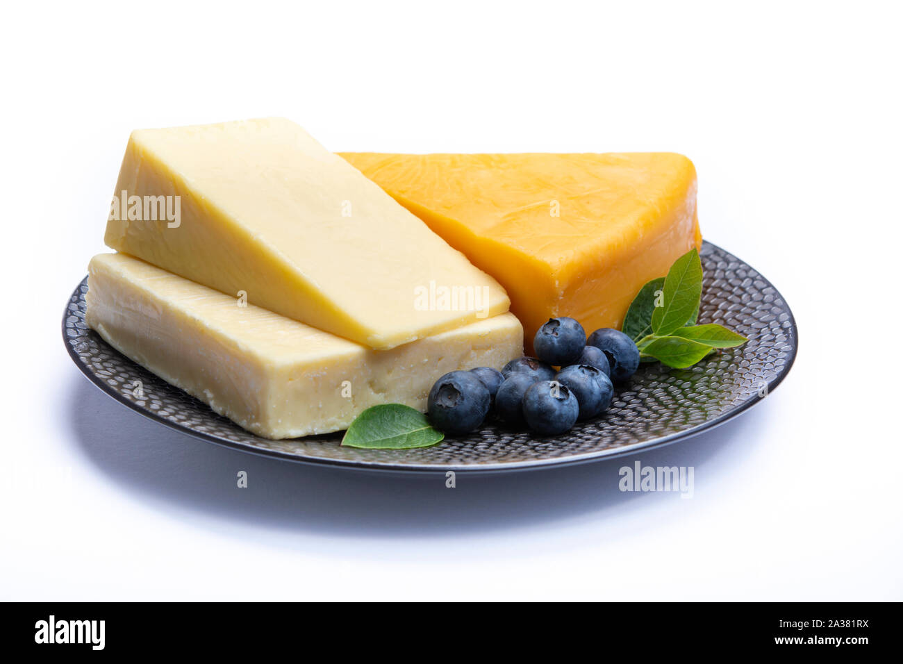 Cheddar cheese collection, variety of Cheddar cheese made from cow milk