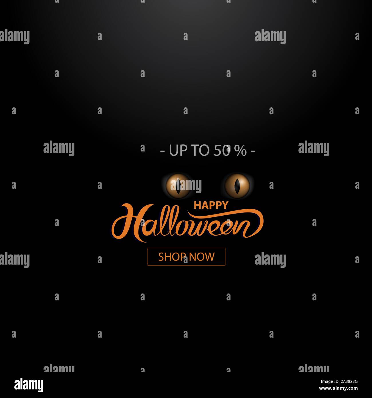 halloween calligraphy sticker