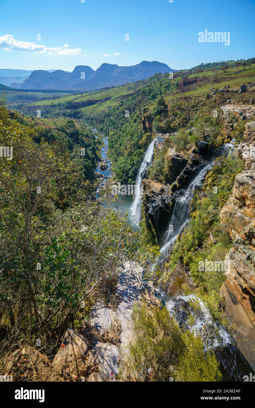 beautiful waterfall lisbon falls at panorama route in mpumalanga, south africa Stock Photo Alamy