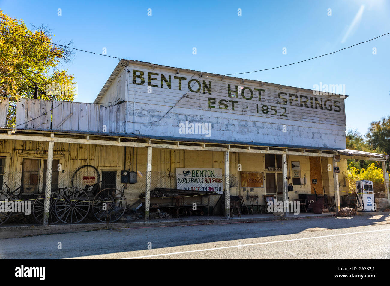 Benton Hot Springs in Mono County California USA a resort in a remote part of California Stock Photo