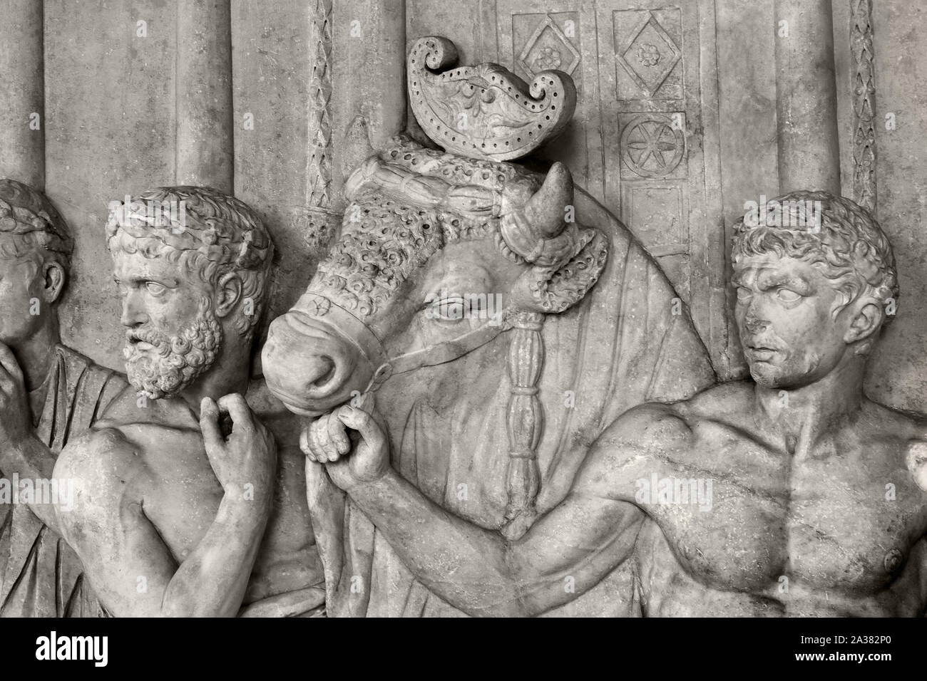 Preparations for a Sacrifice (Fragment) 2nd century AD Rome Marble