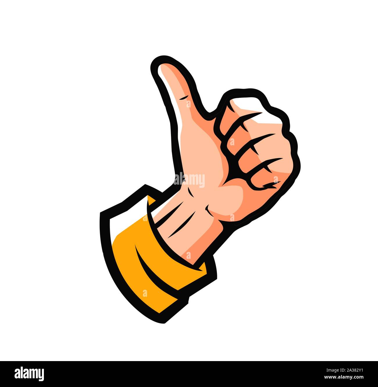 Hand Showing Thumbs Up Symbol Vector Illustration Stock Vector Image