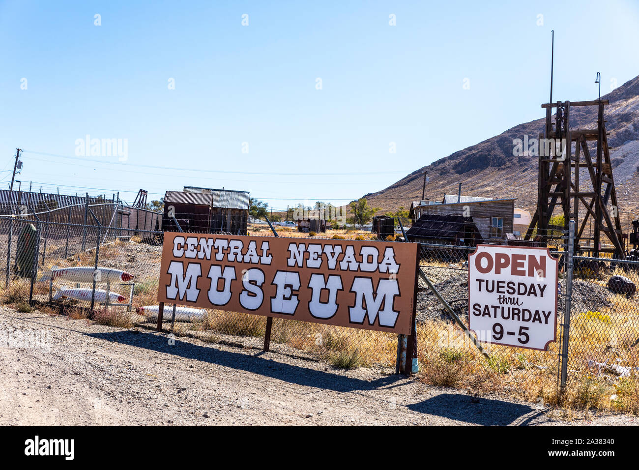 The Central Nevada Museum in Tonopah Nevada USA home to the Tonopah