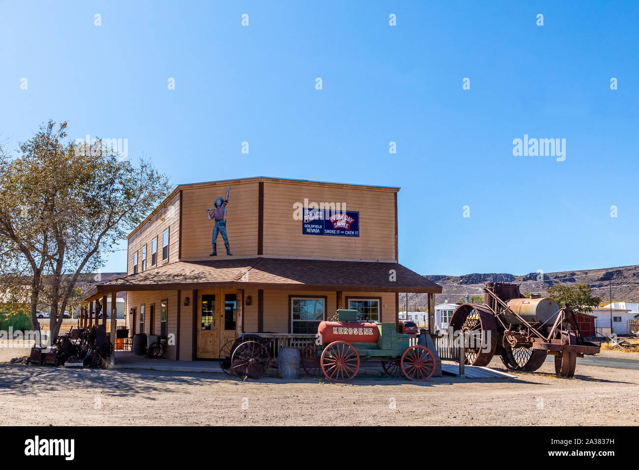 Historic Goldfield Nevada in the remote high desert north of Las Vegas