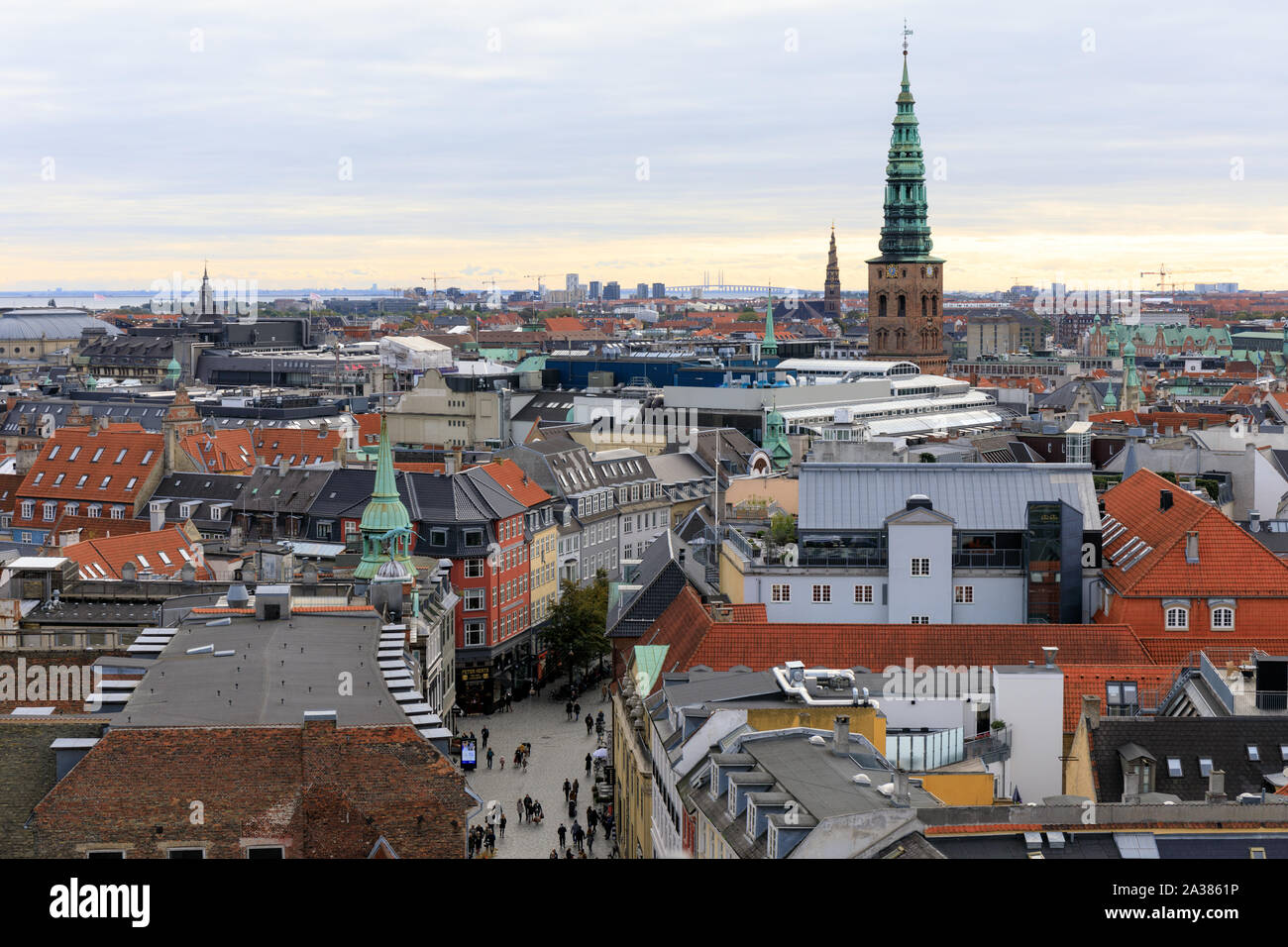 View of Copenhagen, taken from The Round Tower Stock Photo