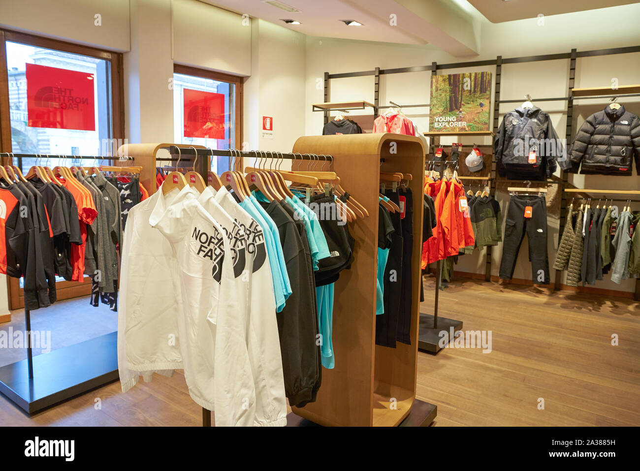 VERONA, ITALY - CIRCA MAY, 2019: interior shot of The North Face store in  Verona. The North Face is an American outdoor recreation product company  Stock Photo - Alamy