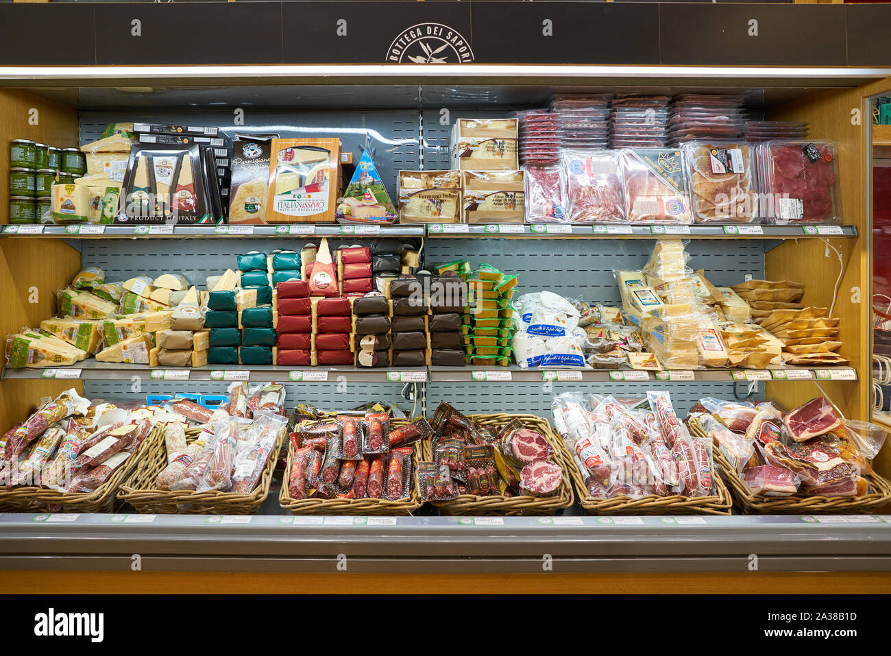 VENICE, ITALY - CIRCA MAY, 2019: interior shot of Bottega Dei Sapori -  Gourmet Shop in Venice Marco Polo Airport Stock Photo - Alamy