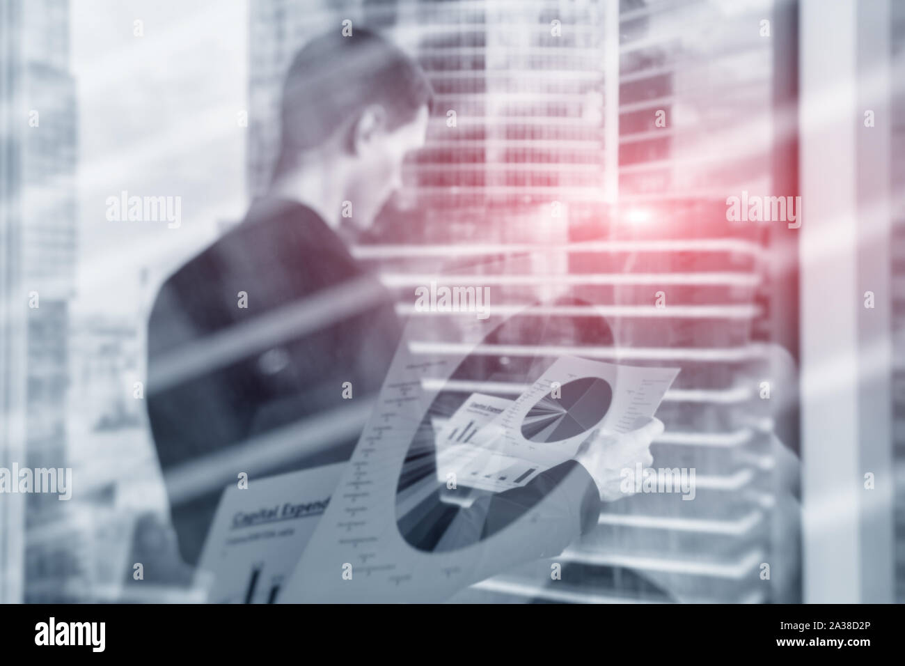 successful business team discussing business plan Stock Photo