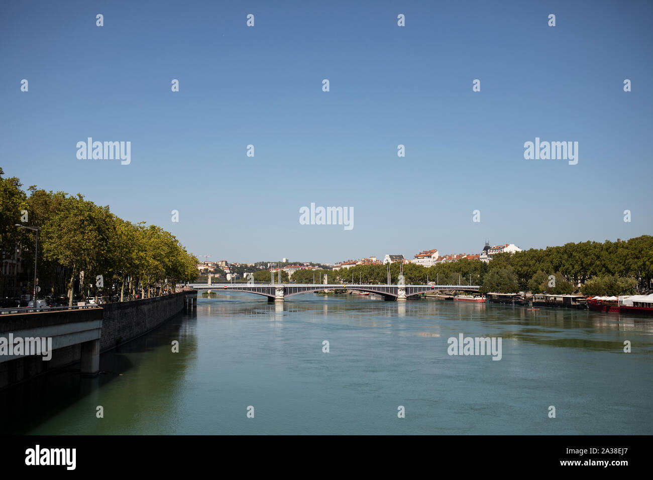 The Pont Lafayette over the Loire River in Lyon, France. Stock Photo