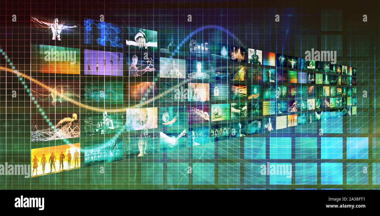 Digital Marketing Video Analytics as a Technology Concept Stock Photo