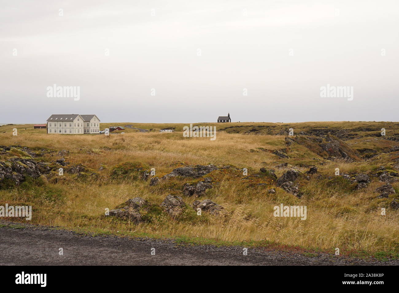 Bleak, minimalist view of Icelandic countryside Stock Photo