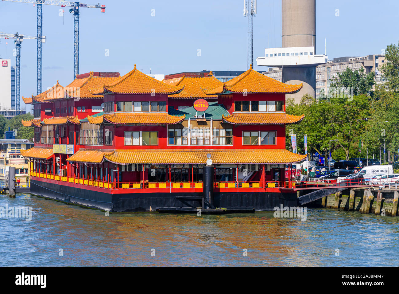 New Ocean Paradise floating Chinese restaurant, Rotterdam, Photo - Alamy