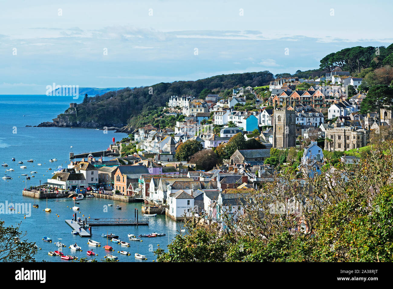 the coastal town of fowey in cornwall, england, britain, uk. Stock Photo