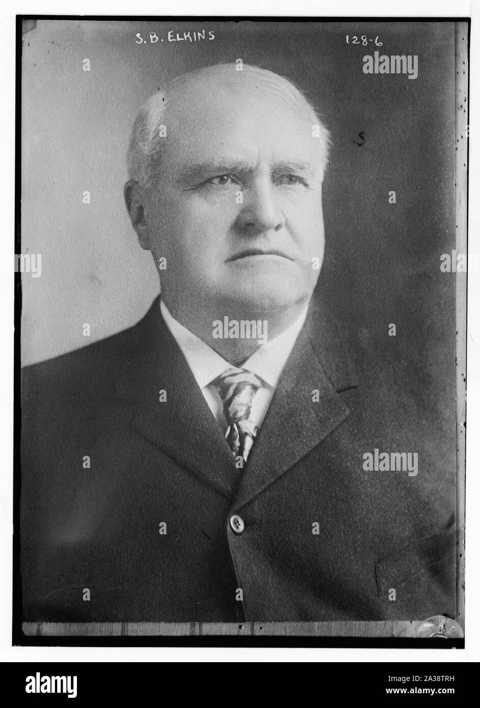 S.B. Elkins, portrait bust Stock Photo Alamy