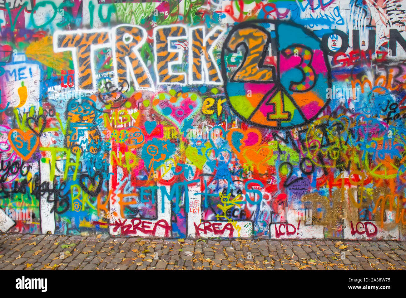 John Lennon Wall in Prague, Czech Republic Stock Photo Alamy
