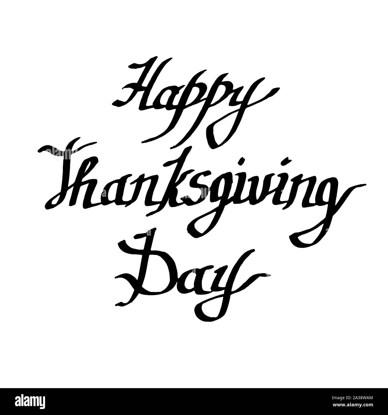Vector Happy thanksgiving day handwriting monogram calligraphy. Black ...