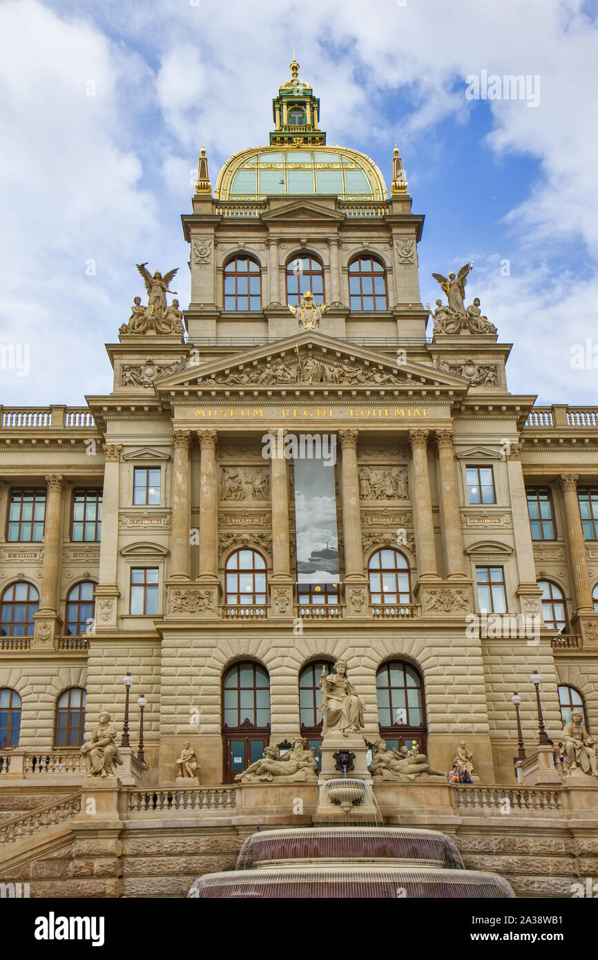 Main Building Of The National Museum In Prague Stock Photo - Alamy