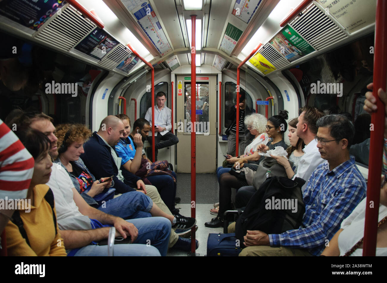 Tube train passengers hires stock photography and images Alamy