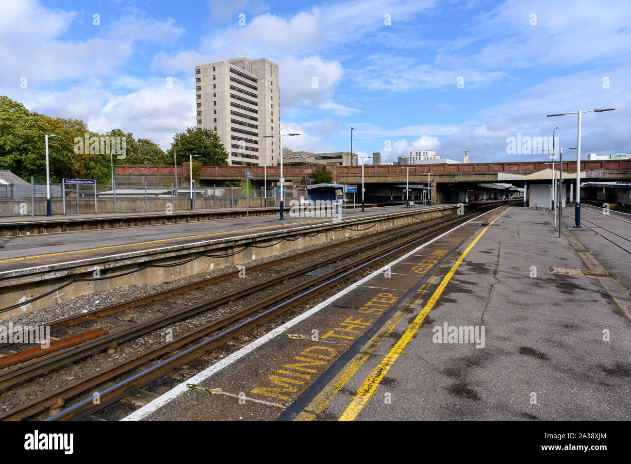 View of Southampton Central British Rail railway station, Southampton, Hampshire, England, UK Stock Photo