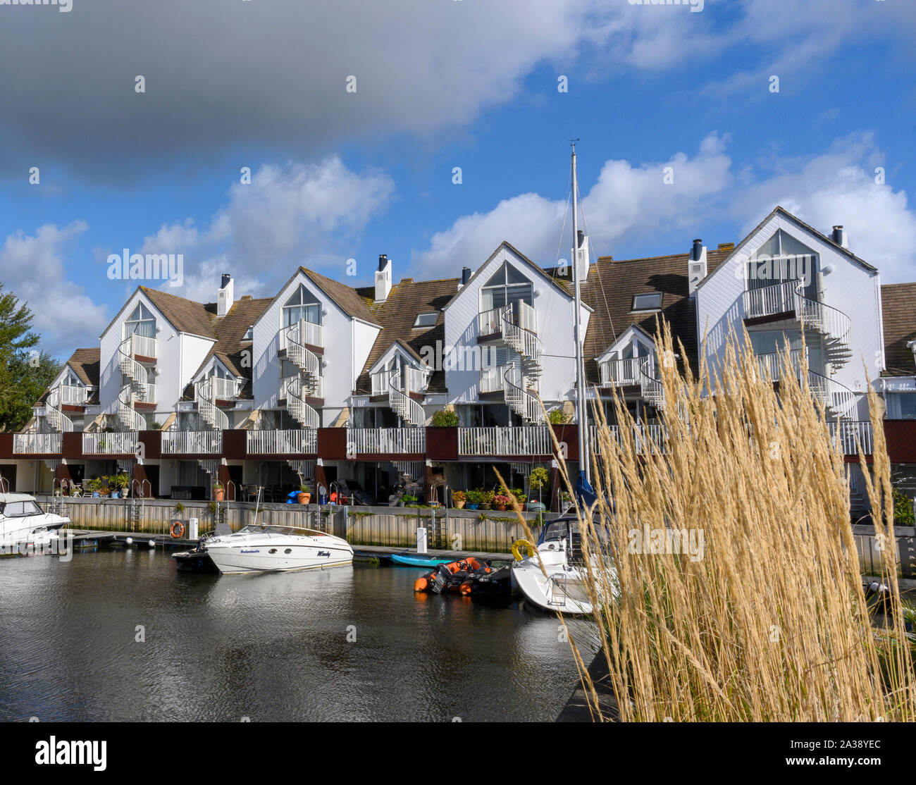 Priory Quay exclusive housing at Christchurch, Dorset, England, UK