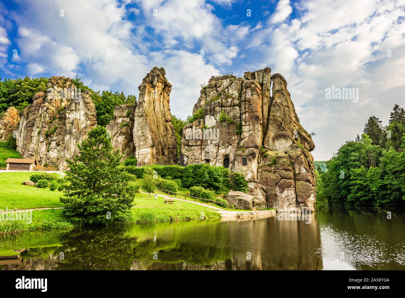 Externsteine in Teutoburg Forest, Germany Stock Photo - Alamy