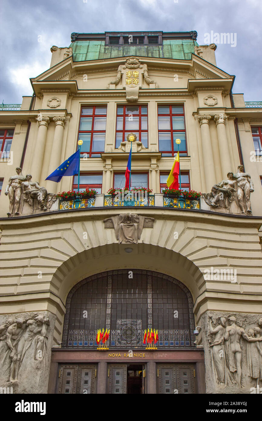 Building of the Prague City Hall Stock Photo - Alamy